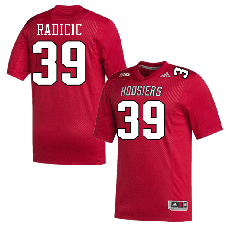 #39 Nicolas Radicic Indiana Hoosiers Football Jeresys College Apparels,Uniforms Stitched-Throwback C